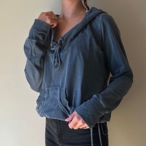 Cozy grey blue hoodie